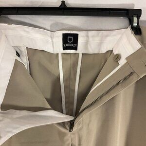 Scottevest Chino Pants Men's Sz 42x32 Khaki/Tan Travel Dress Pants
